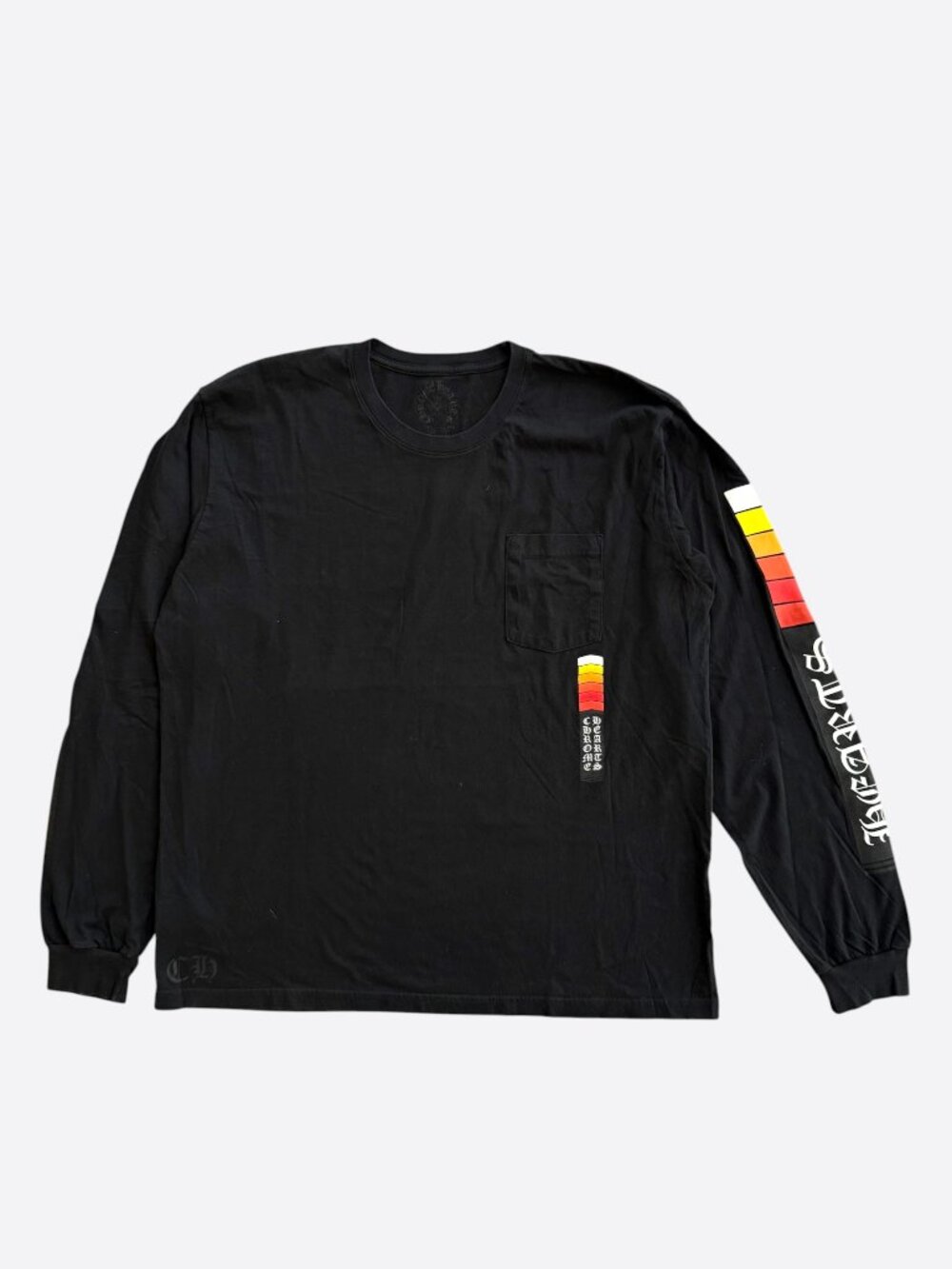 Chrome Hearts Black Racing Stripes Longsleeve T-Shirt